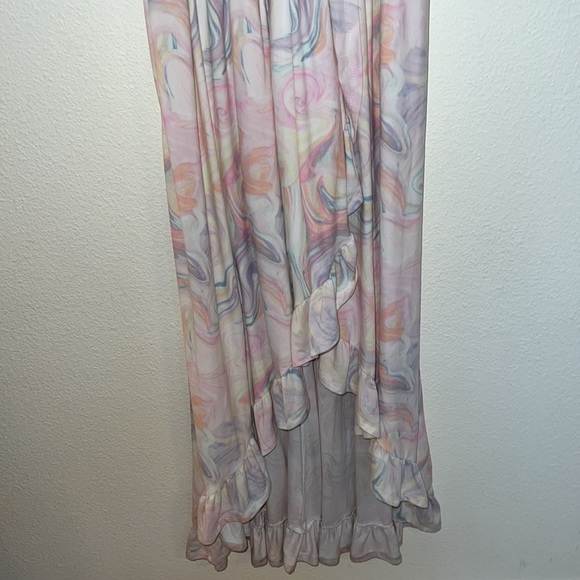 Vine & Valley Ruffled Watercolor Maxi Dress size XL - Picture 3 of 4